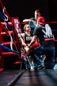 Erin, Coach Jason, and Asst Coach/Fighter Jared